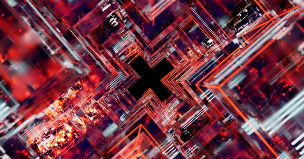 México impulsará un modelo propio de inteligencia artificial con apoyo de Nvidia, dice Ebrard Imagen abstracta futurista de un circuito digital con luces brillantes.